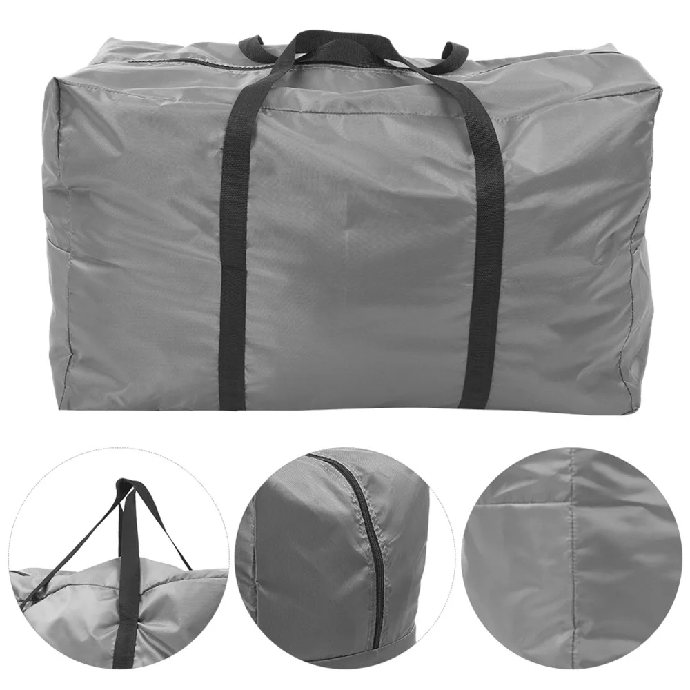 Gray Foldable Storage Bag Foldable Design Large Capacity Inflatable Boat Bag Carry Handle Wear Resistant Boat Accessory Bag