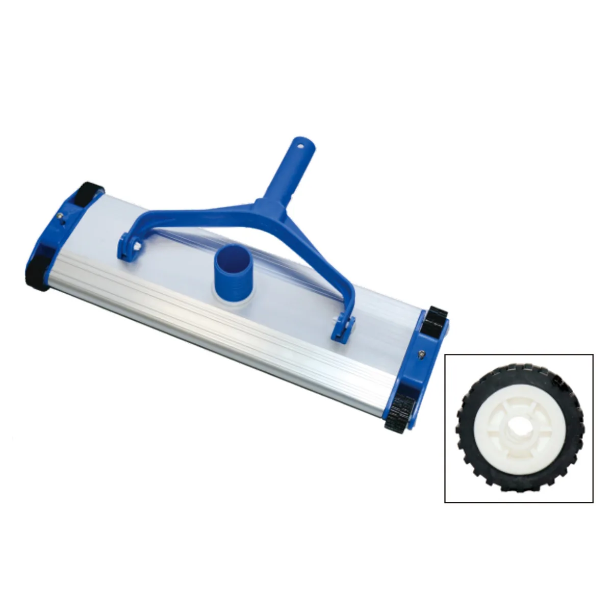18 Inch Weighted Aluminum Alloy Pool Vacuum Head Rubberized Wheel Suction Head Swimming Pool Cleaning Supplies