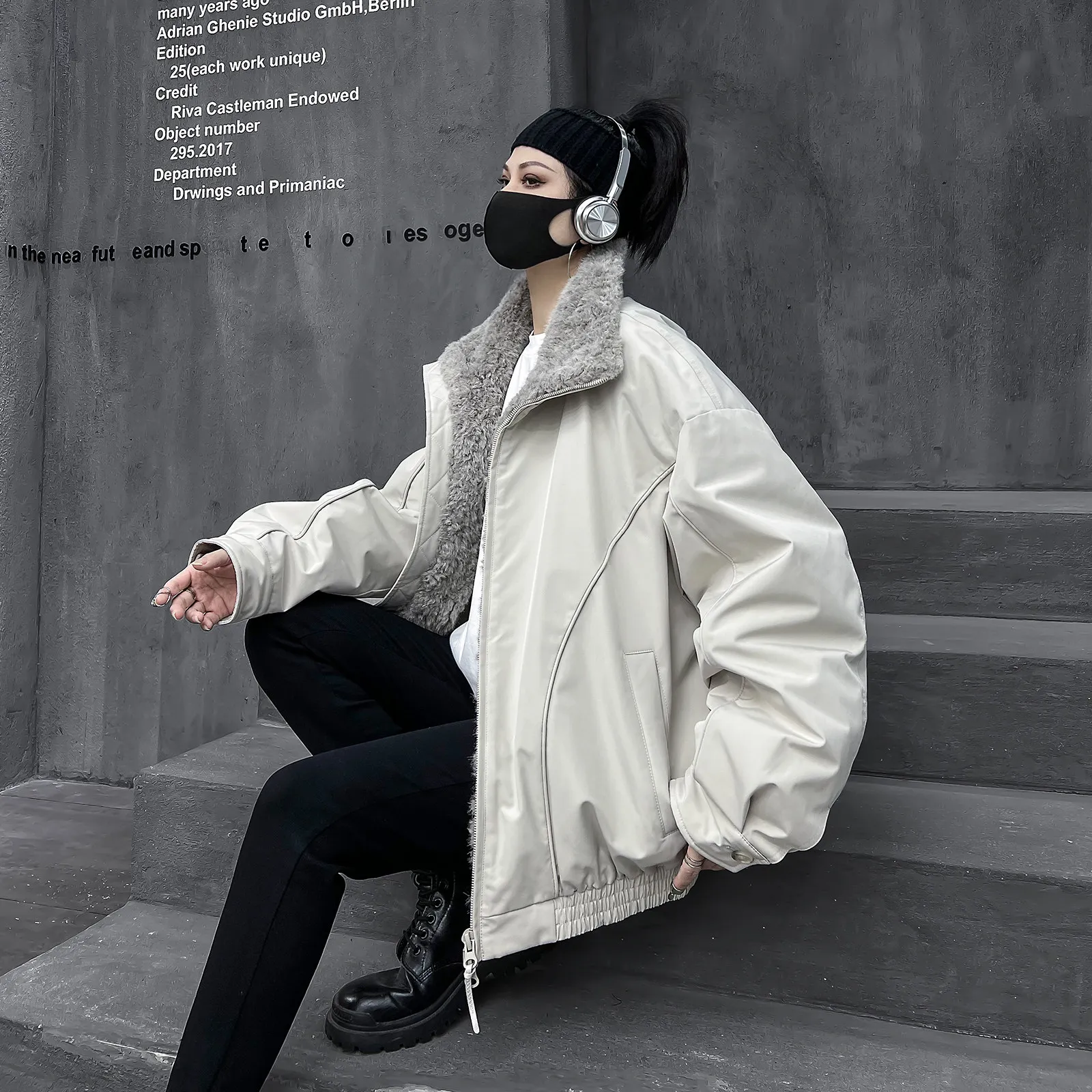 

Trendy Plu Collar down Jaet Women's Winter New Sle No Cap National Stand 90 White Du down Warm Outerwear