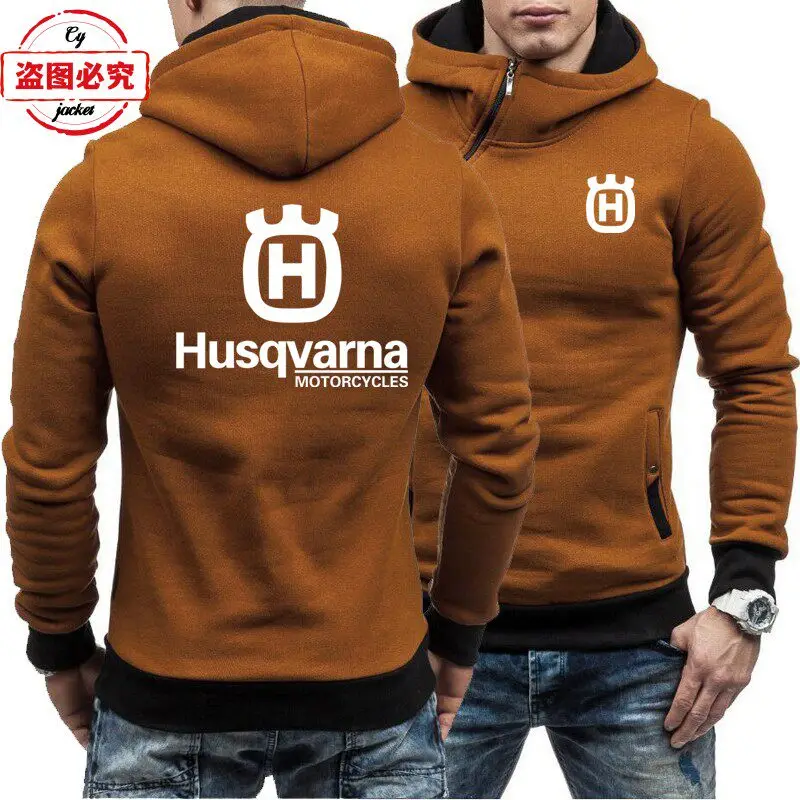 Husqvarna Motorcycle Logo Printed Racing Suit Long Sleeved Men's Top Casual Hoodie Husqvarna Team Cycling Suit Work Uniform - view 3