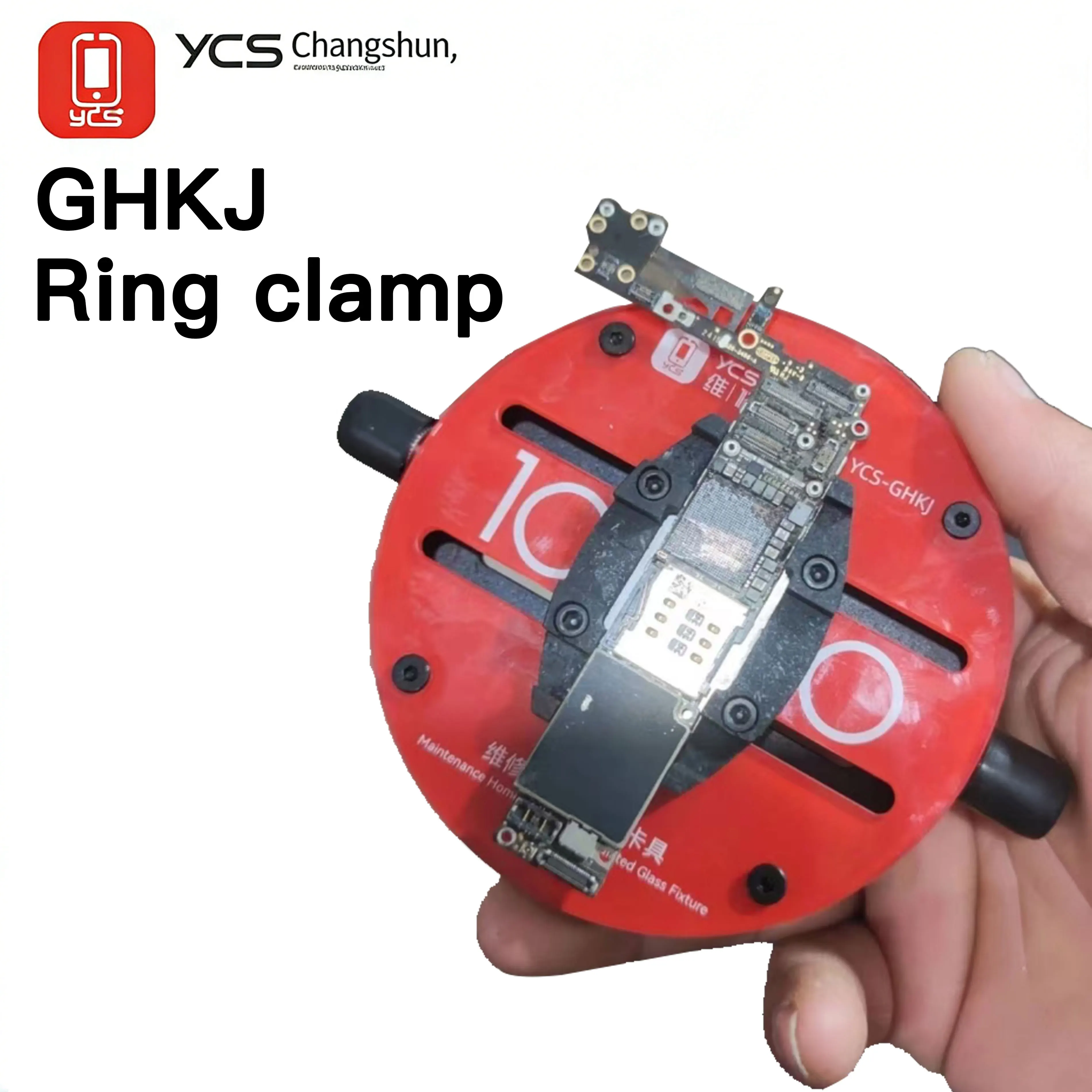 

YCS GHKJ Heat-Resistant Tempered Glass Fixture, Universal PCB Holder for Motherboard Chip Planting Tin & Repair