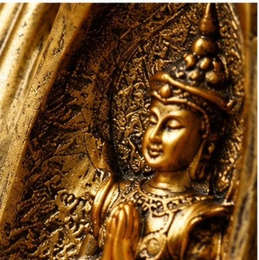 Buddha Hand Resin Table Ornament Handcrafted Premium Surface Design for Desk Bookshelf Home Office Decor Creative Craft Gift