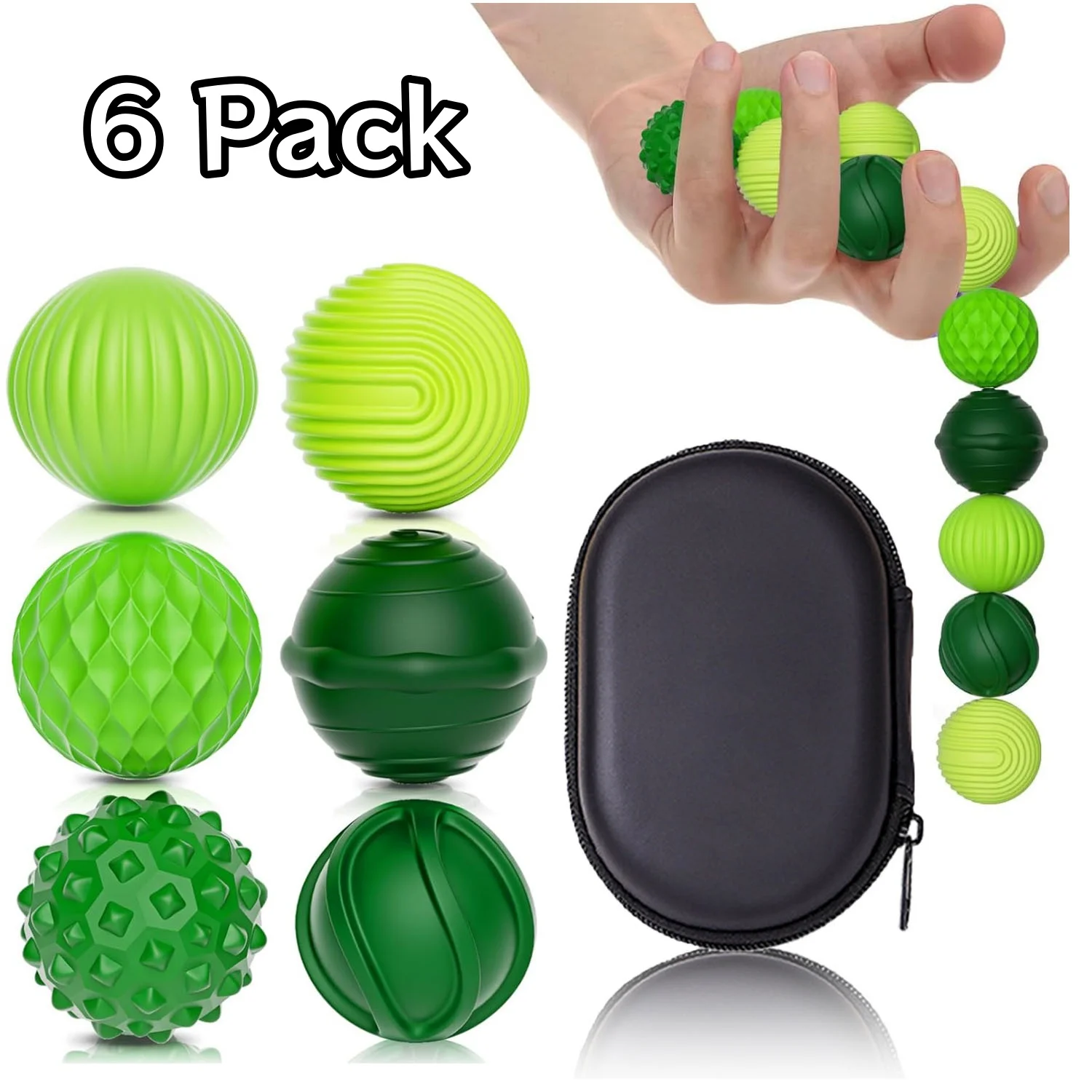 

Упаковка из 6 силиконовых магнитных шариков для снятия стресса для взрослых, подростков, сенсорная игрушка для рук, тихие игрушки для офисного стола с текстурой