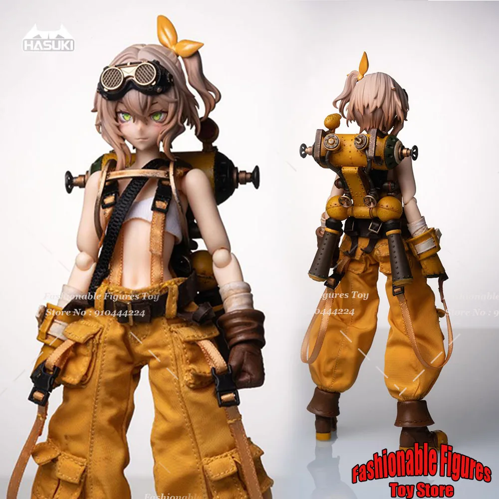 HASUKI PA007 1/12 Women Soldier Mechanic Anime Girls Fiona Pocket Art Series Seventh Bullet Full Set 6Inch Action Figure Model