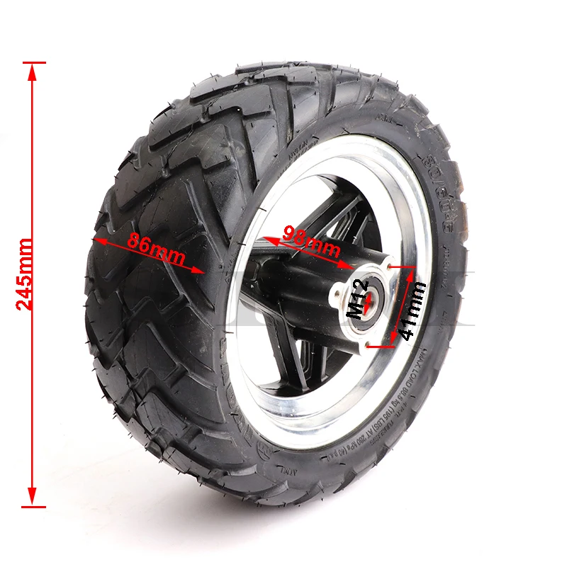 High quality 10 inch Electric Scooter Wheel 80/60-5 Tubeless tire with alloy hub for E-Scooter Motor Go karts ATV Quad parts