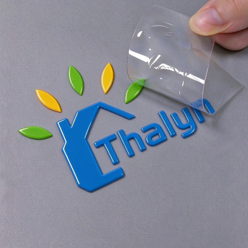 50pcs Stickers Custom Logo Personalized Stickers Name Designed 3D UV DTF Wedding Labels Waterproof Company Car Glass Bottle Cup