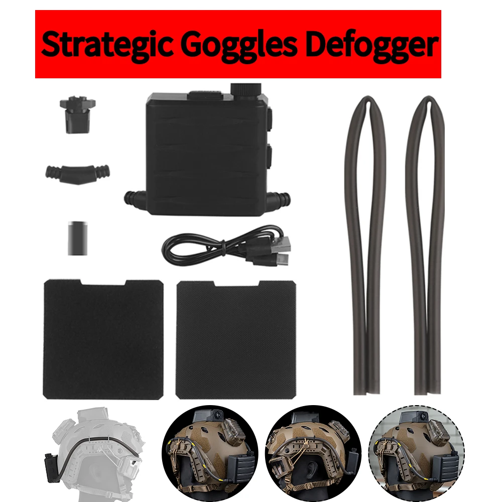 

Anti-Fog Pump TYPE-C Rechargeable Magnetic Eyewear Defogger Cordless Goggles Defogging Fan for Glasses Ski Mask Clear Vision