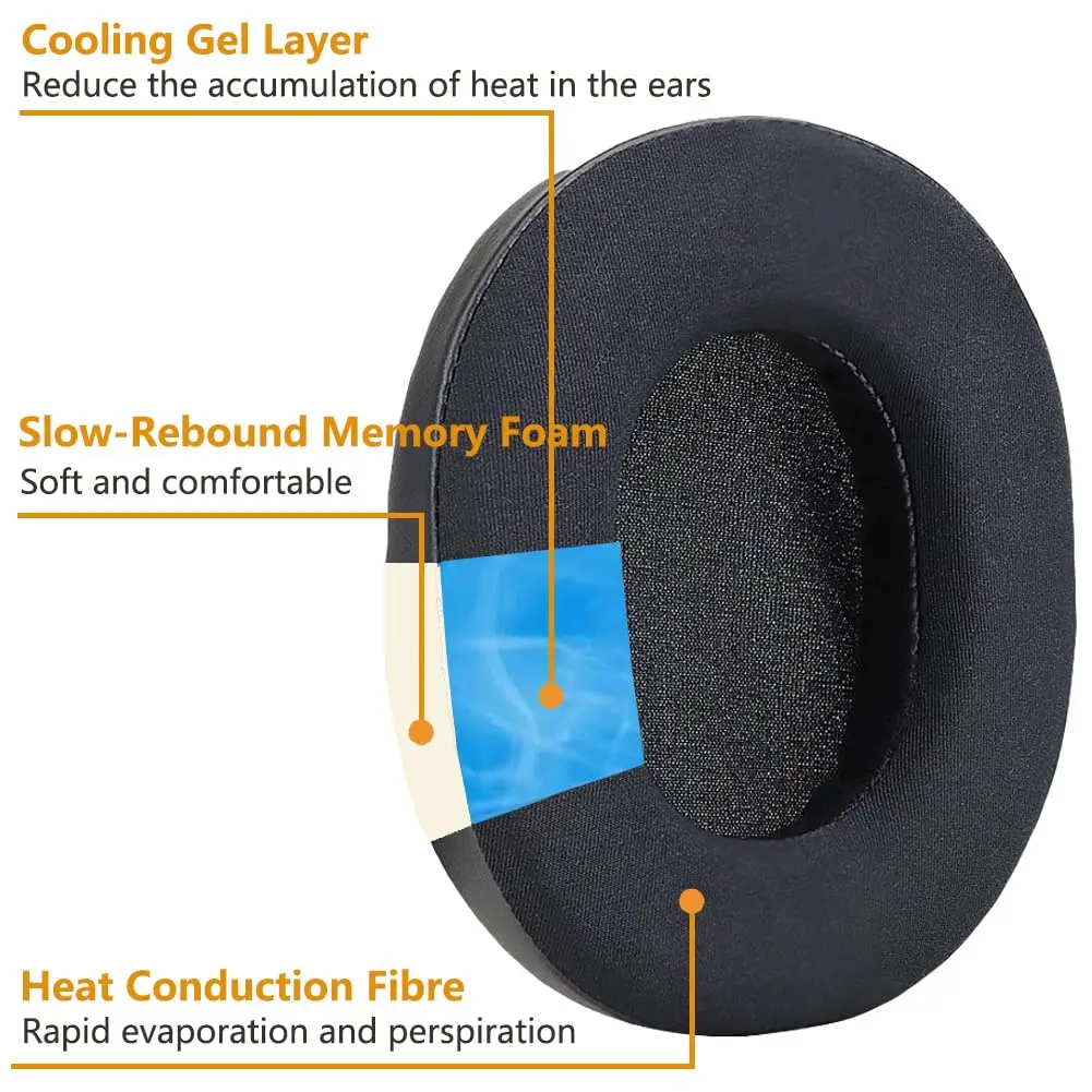 وسائد أذن بديلة وسادات أذن من جل التبريد ترقية وسادات أكواب الأذن المتوافقة مع سماعات SteelSeries Arctis 7/5/3/1/9X/Pro