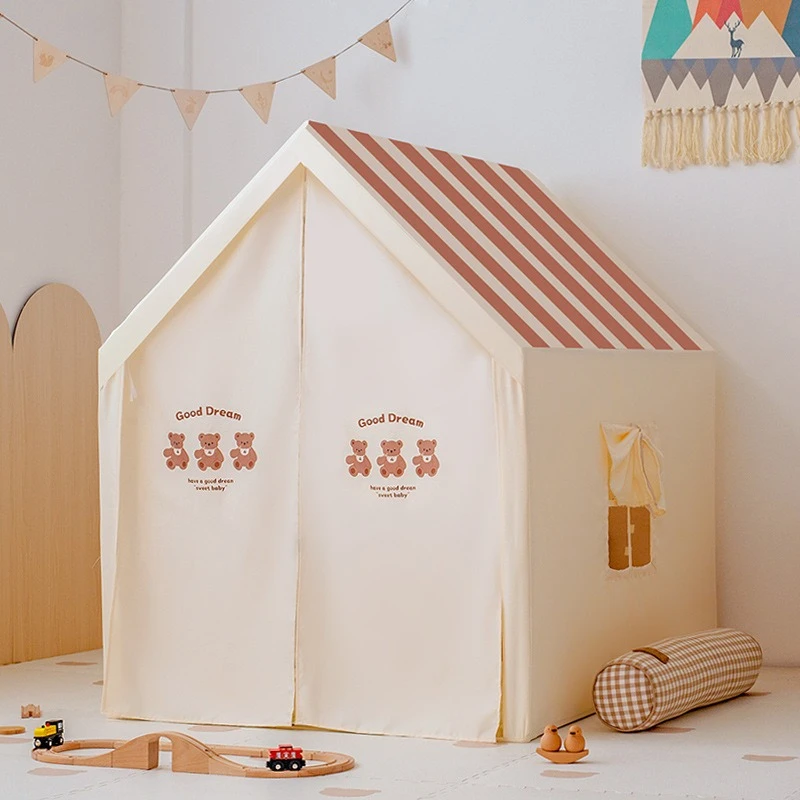 Crianças indoor brinquedo tenda jogo playhouse crianças tenda de segurança estável respirável meninas tendas casa bonito pano casas sem acessórios