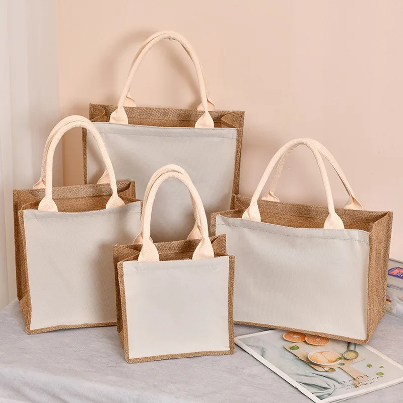 

Upgraded zipper linen bag; Macaron simple fashion handbag.