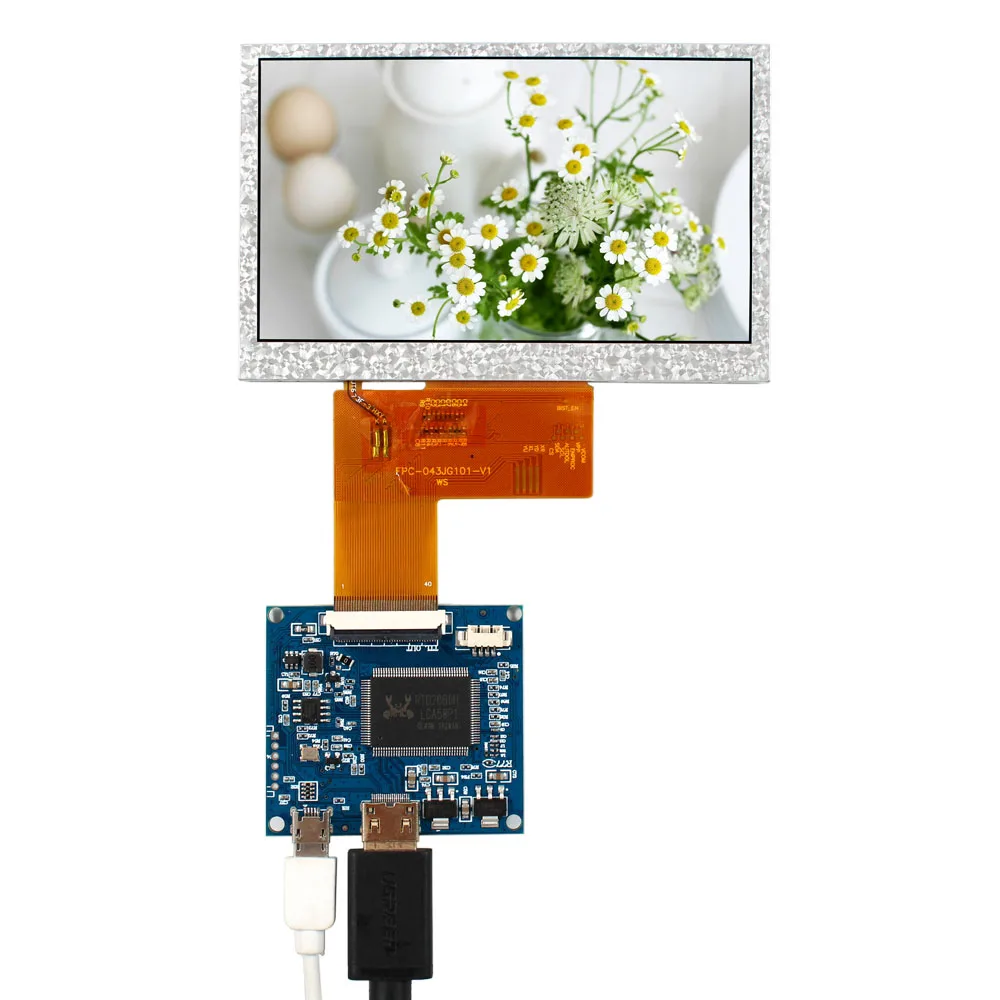 VSDISPLAY 4.3inch VS043T-00 480X272 Brightness 500nit TFT-LCD Screen With HDMI-mini LCD Controller Board