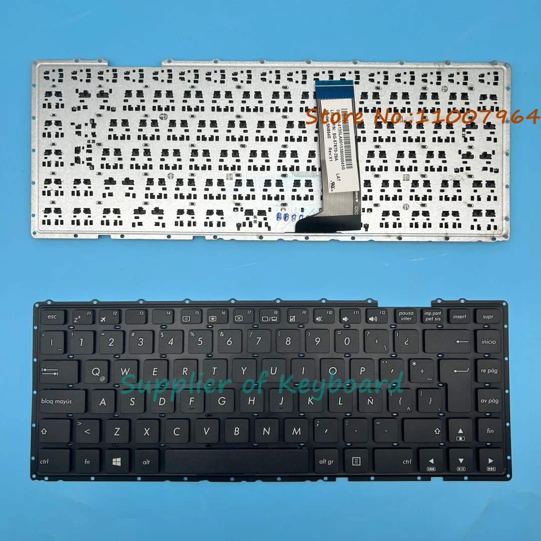 New Latin Spanish/English Keyboard For Asus X453 X453M X453MA X453S X453SA Laptop Black
