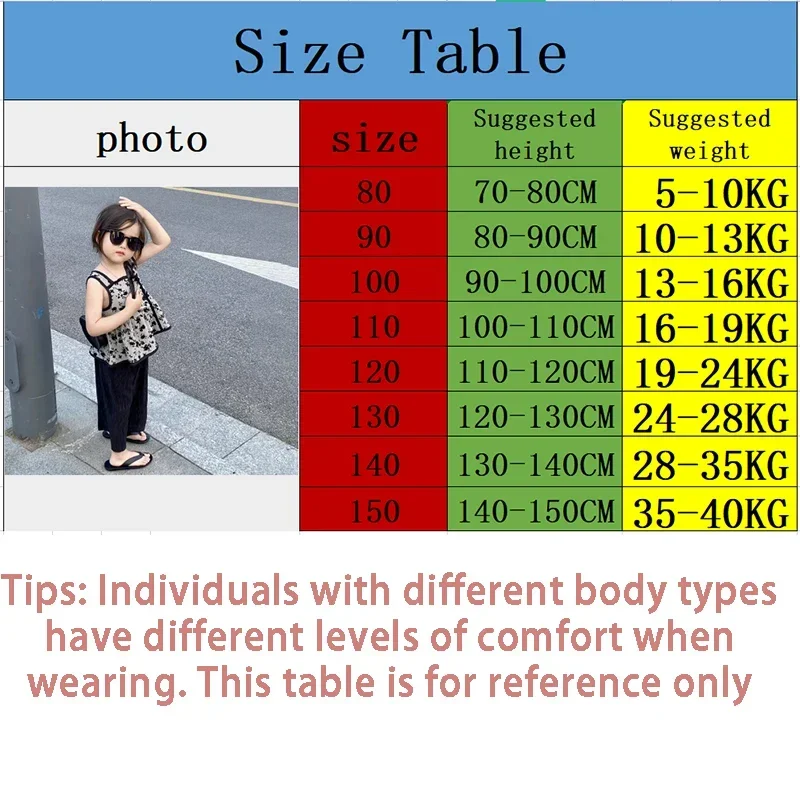 New Summer Suit For Girl Broken Flowers Sleeveless Suspender+Wide Leg Pants Korea Suit For Girls 2023 Fashion Clothing For Girls