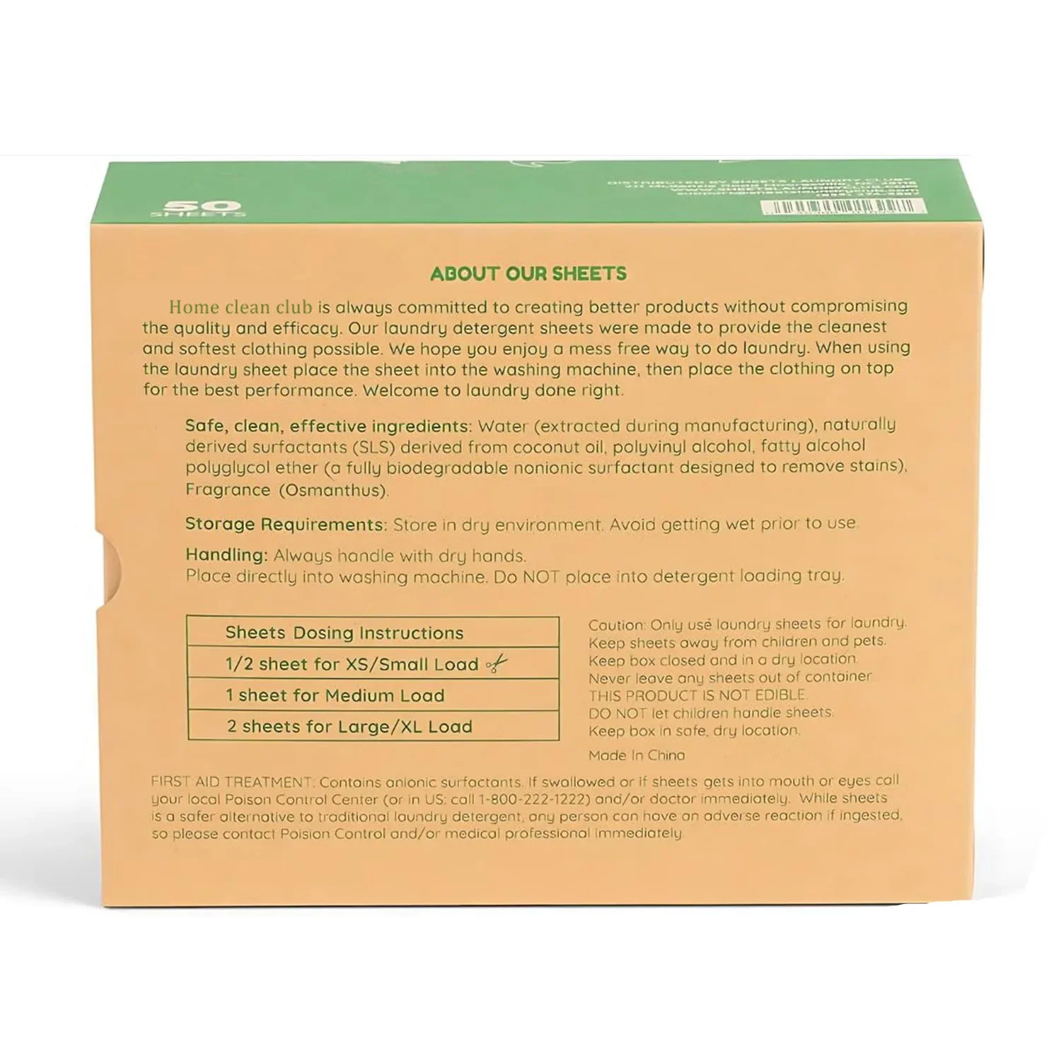 50 Pcs Laundry Detergent Sheets Fresh Linen Eco-Friendly Hypoallergenic Septic Plastic Free Quick Dissolving Liquidless Formula