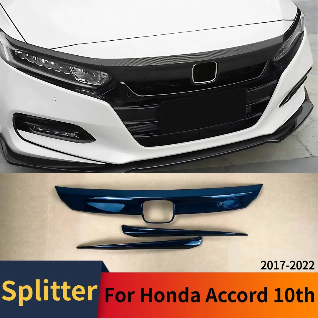 

Front bumper trim strip Wide Body Kit Car Sport Styling Exterior Part Glossy Black Decoration For Honda Accord 10th 2017-2022