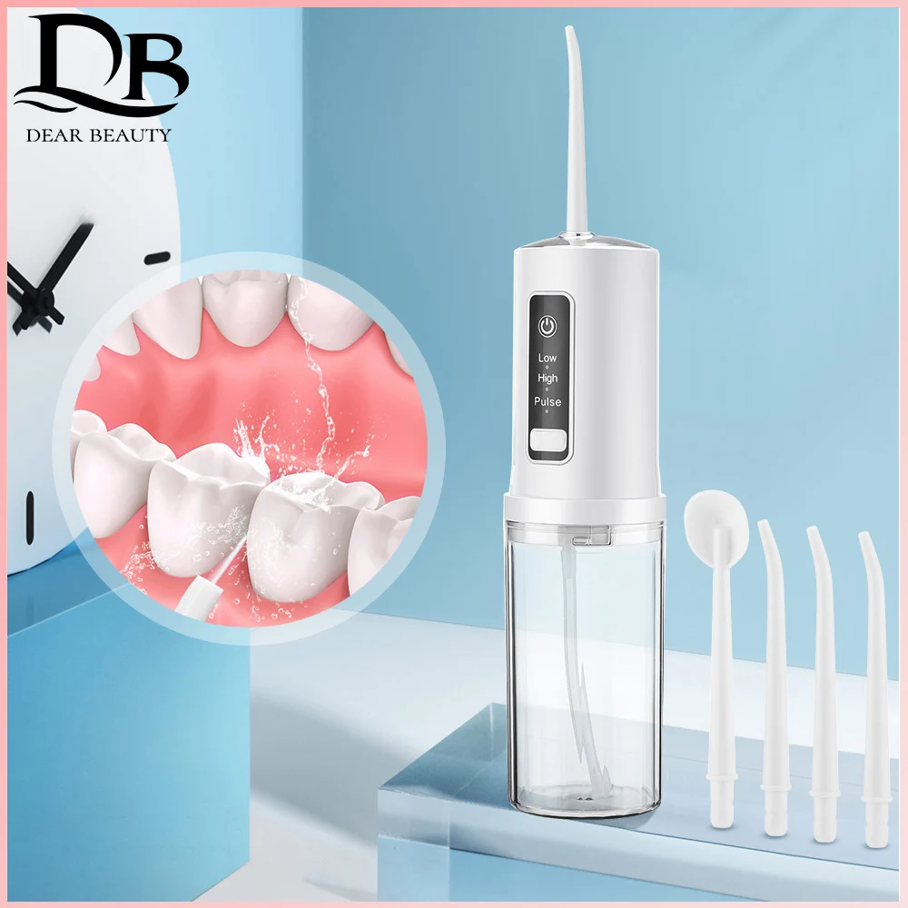 3 Speeds Mini Portable Smart Electric Tooth Cleaner Oral Irrigator Household Dental Scaler Cordless Teeth Flusher 230ML