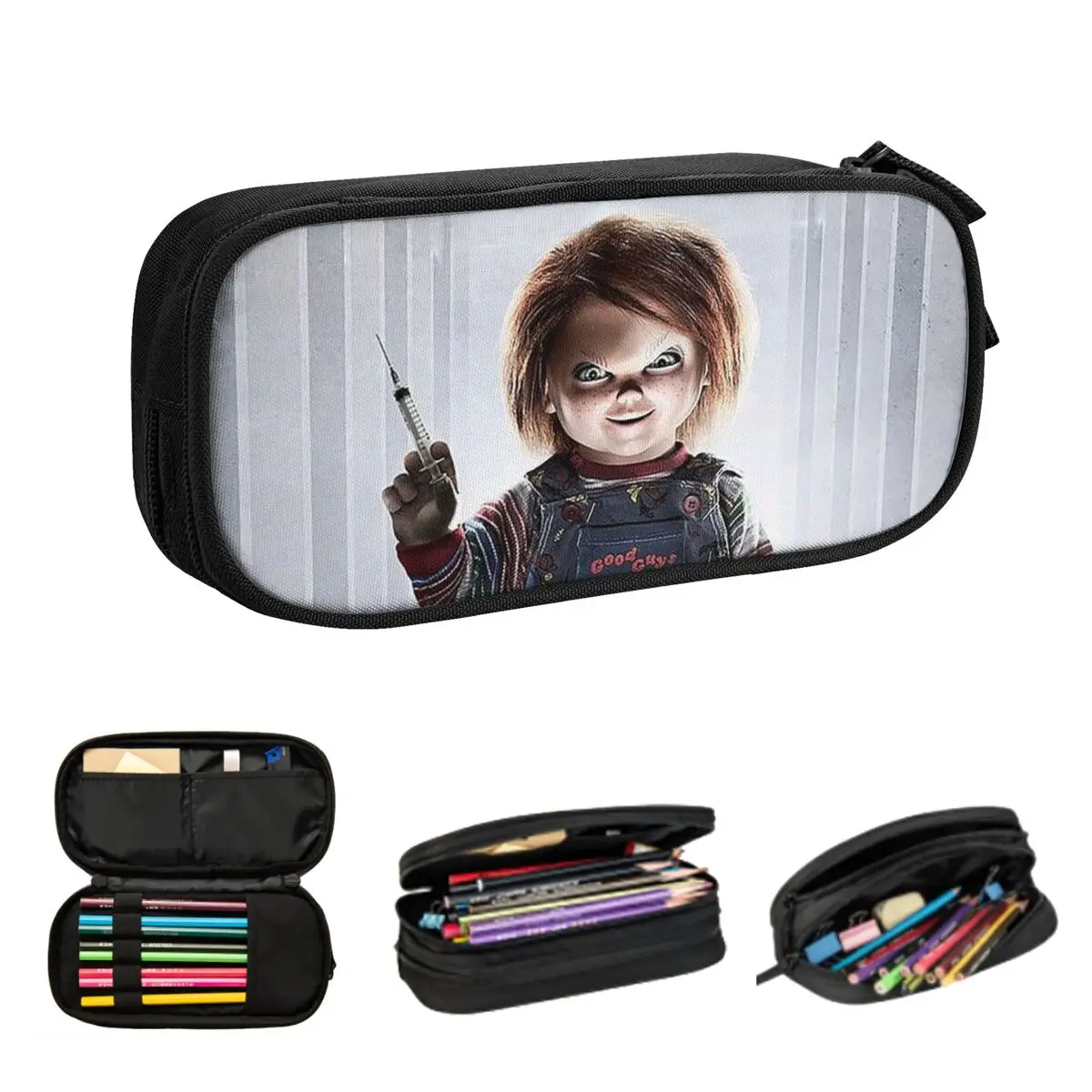 

Good Guys Child's Play Chucky - Killer Doll Пеналы для студентов Школьная коробка для ручек Сумка для карандашей Сумка для хранения канцелярских принадлежностей