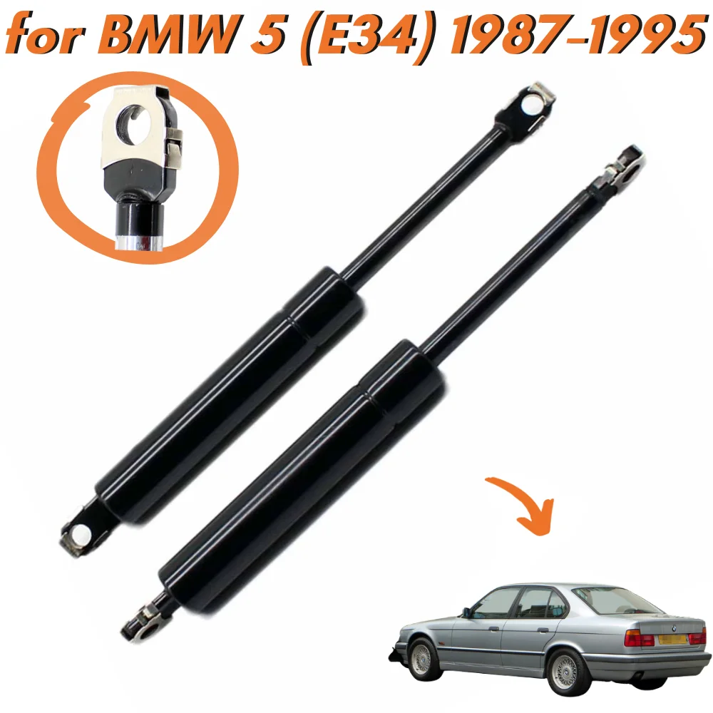 Qty(2) Trunk Struts for BMW 5 Series E34 Saloon without Spoiler 1987-1995 51248110327 Gas Springs Lifts Supports Shock Absorbers