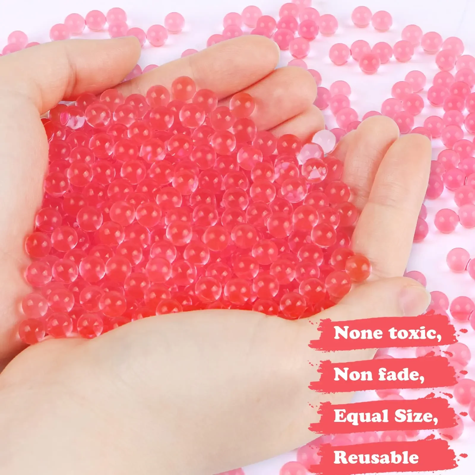 Red Water Balls Beads Refill Ammo 7-8 mm Gel Splater Ball Blaster Bullets for Splatter Gall Toy Gun Non-Toxic Vase Fillter Beads