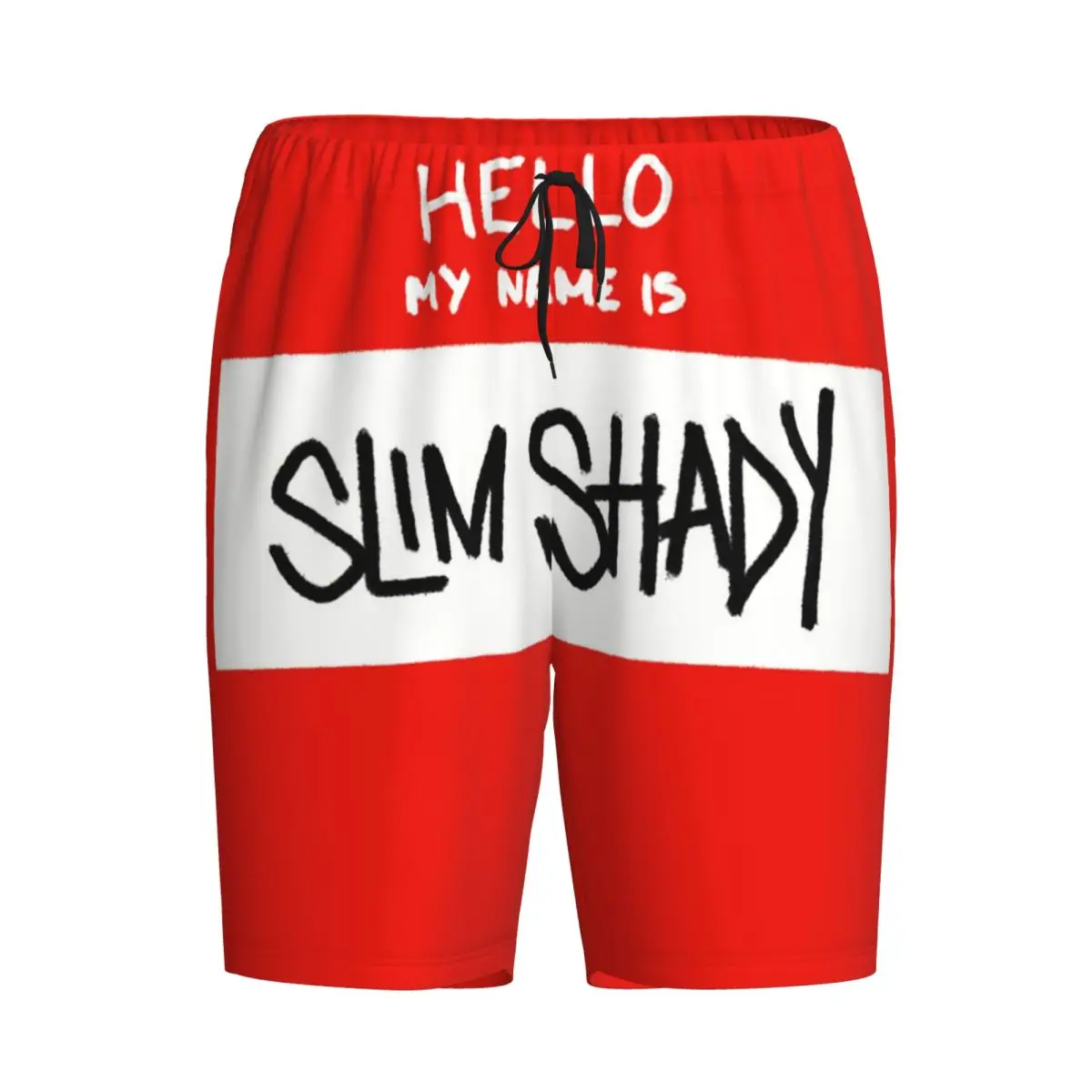 

Мужские шорты-пижамы Custom Hello My Name Is Slim Shady Eminem, брюки для сна, домашняя одежда, нижняя часть комплекта для отдыха