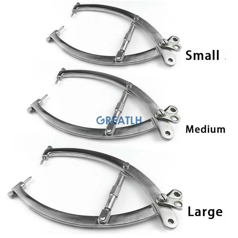 

GREATLH Orthopedic Skull Retractor Cerebral Opener Stainless Steel Orthopedic Surgical Instrument pet