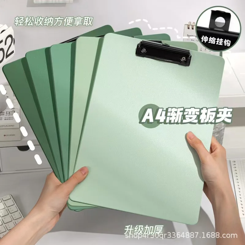 

A4 Plastic Clipboard Hardboard Writing Pad Profile Clip with Hanging Hole for Students School Office