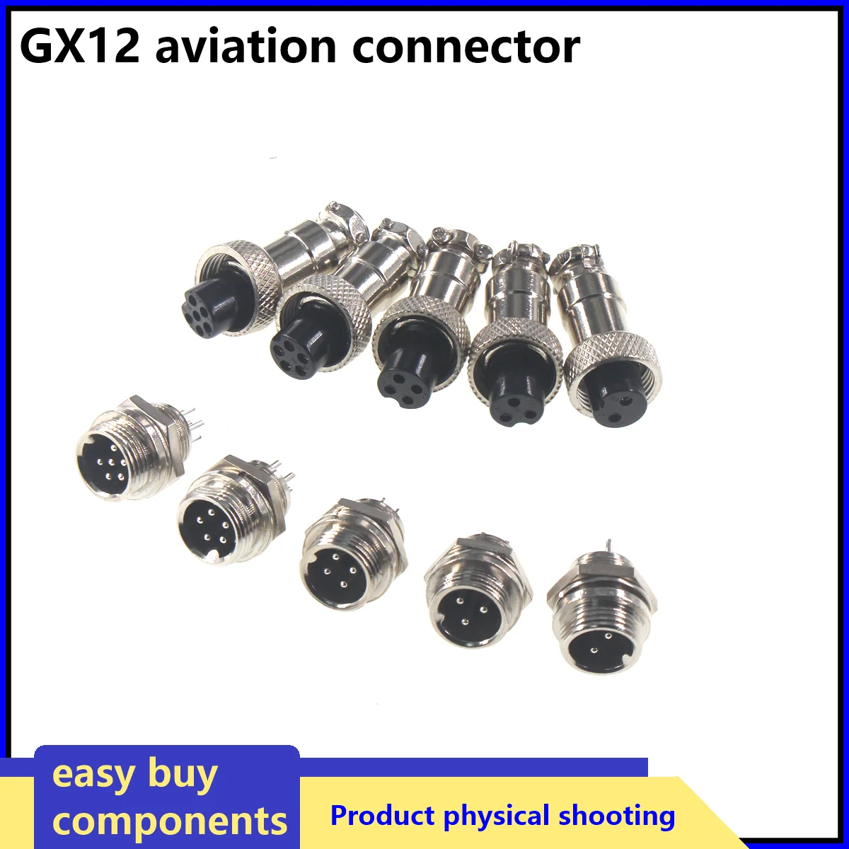 GX12 2P 3P 4P 5P 6P 7P 8P 9P 10P 12P 14P 15 Pin Docking Aviation Plug Socket Waterproof Circular Connector
