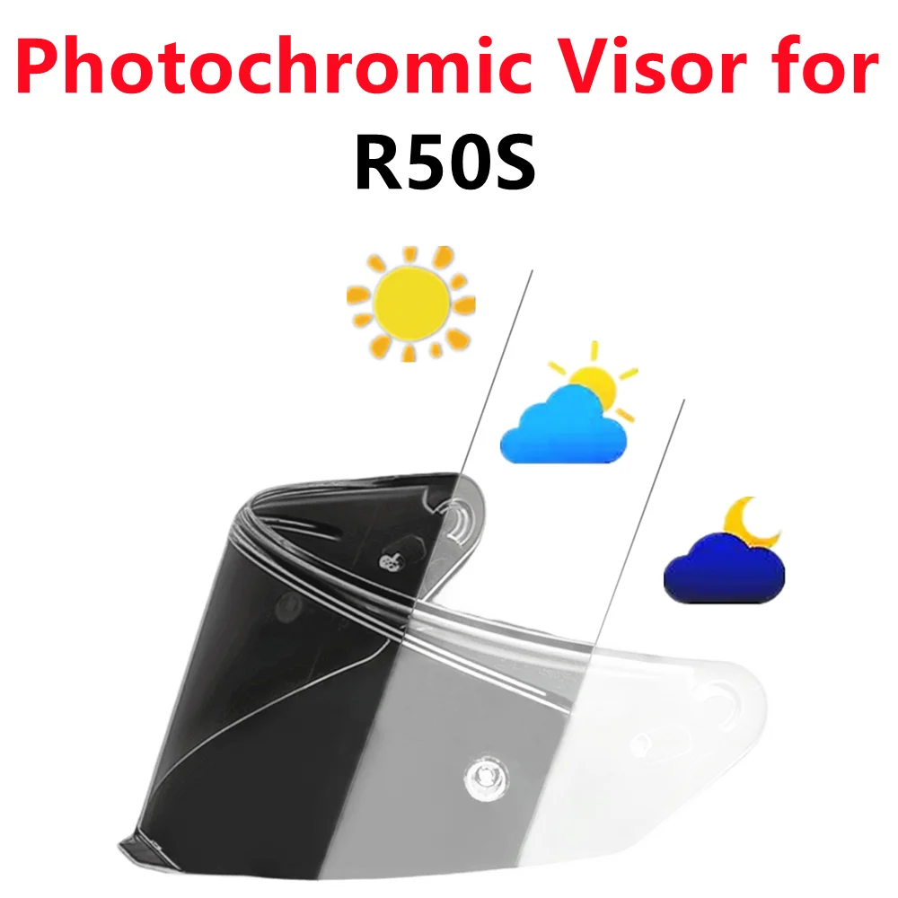 

R50S Photochromic Helmet Shield for MOTORAX R50S Visor Faceshield Windproof Sunscreen Lens Uv Protection Casco Moto Visera