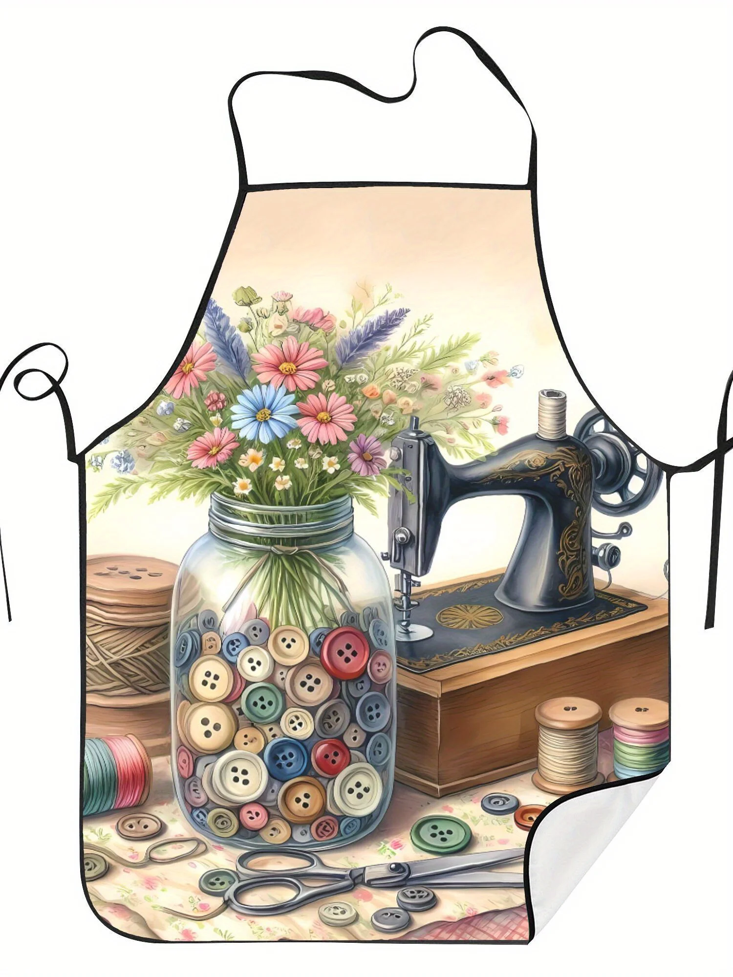 Sewing Machine Creative Sesign Kitchen Apron