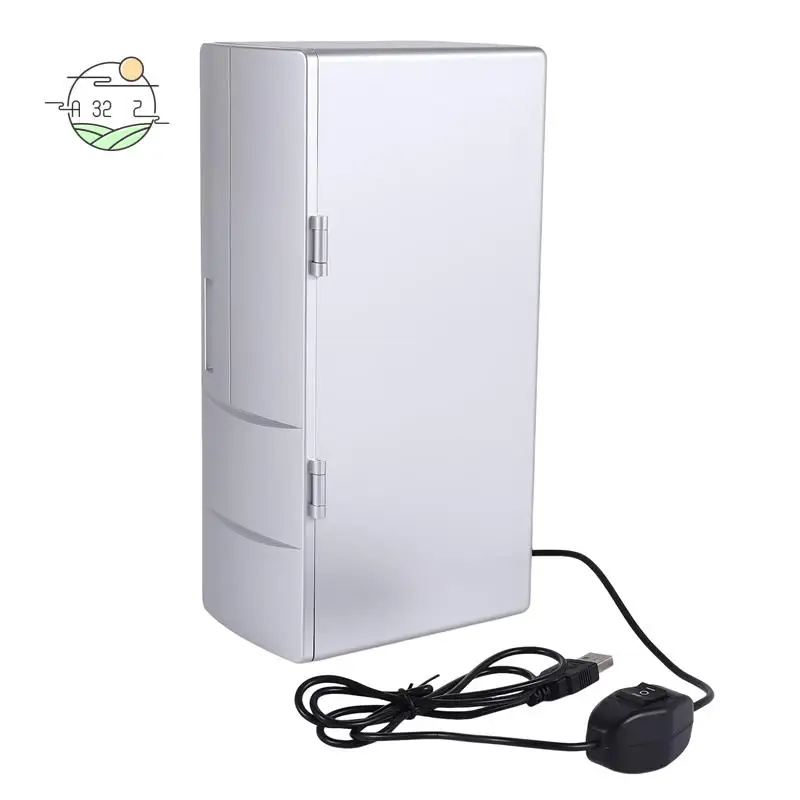 

A32Z-Refrigerator Mini Usb Fridge Freezer Cans Drink Beer Cooler Warmer Travel Refrigerator Icebox Car Office Use Portable