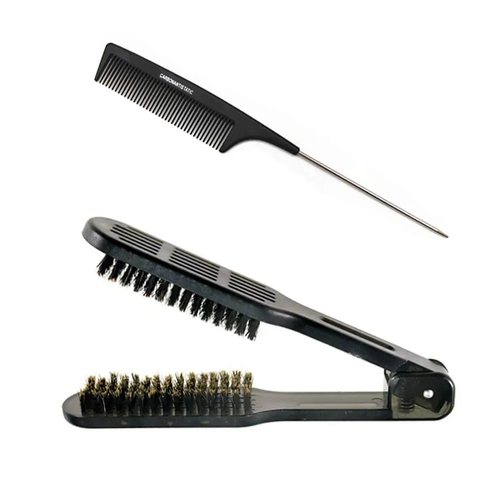 Double Sided Hair Straightening Brush - Detangler Comb for Wet, Dry, Thick, Fine Hair