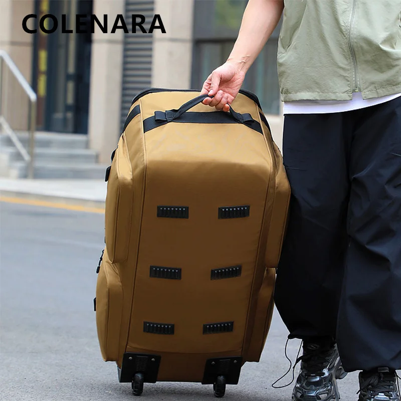 COLENARA sac à main multifonctionnel Oxford tissu grande capacité sac de voyage pour hommes sac de rangement pliable avec roues sac à bagages