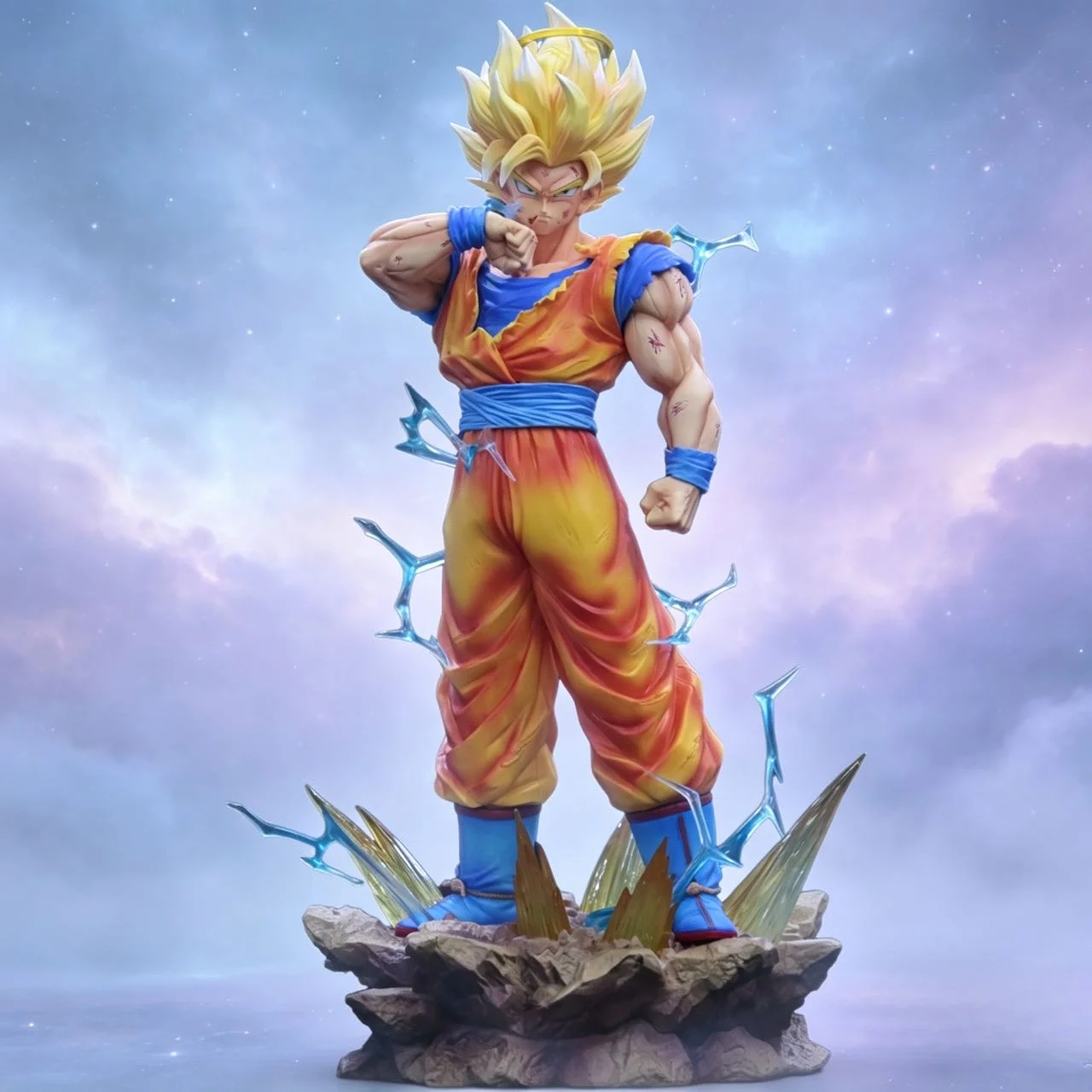 

Фигурка JJ Dragon Ball Z Сон Гоку SSJ2 с LED-подставкой, Супер Сайян 2 Гоку, ПВХ, 33 см/12,99 дюйма, коллекционная модель, игрушка, подарок