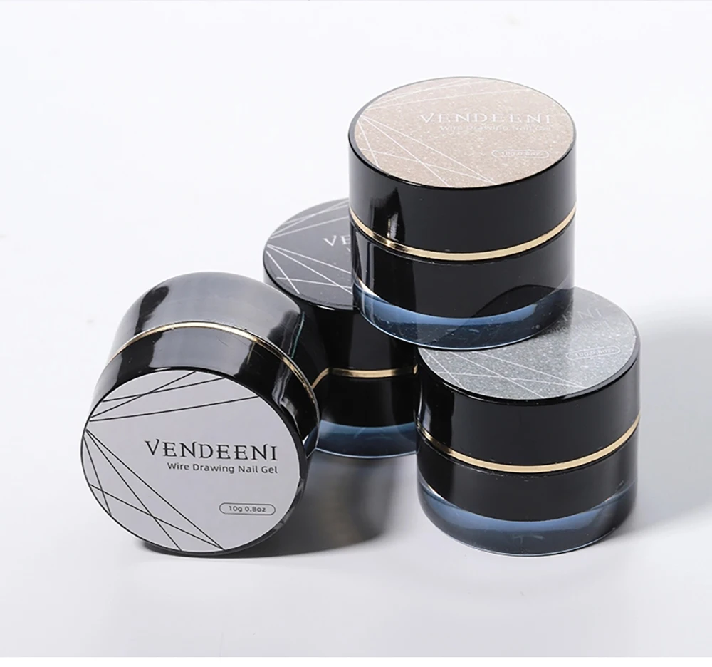 Vendeeni 4 Farben/Set Spider Line Gel Nagellack TPO HEMA FREI Malerei Liner UV Soak Off Gel Lack Elastisches Drahtziehgel – Detail 16