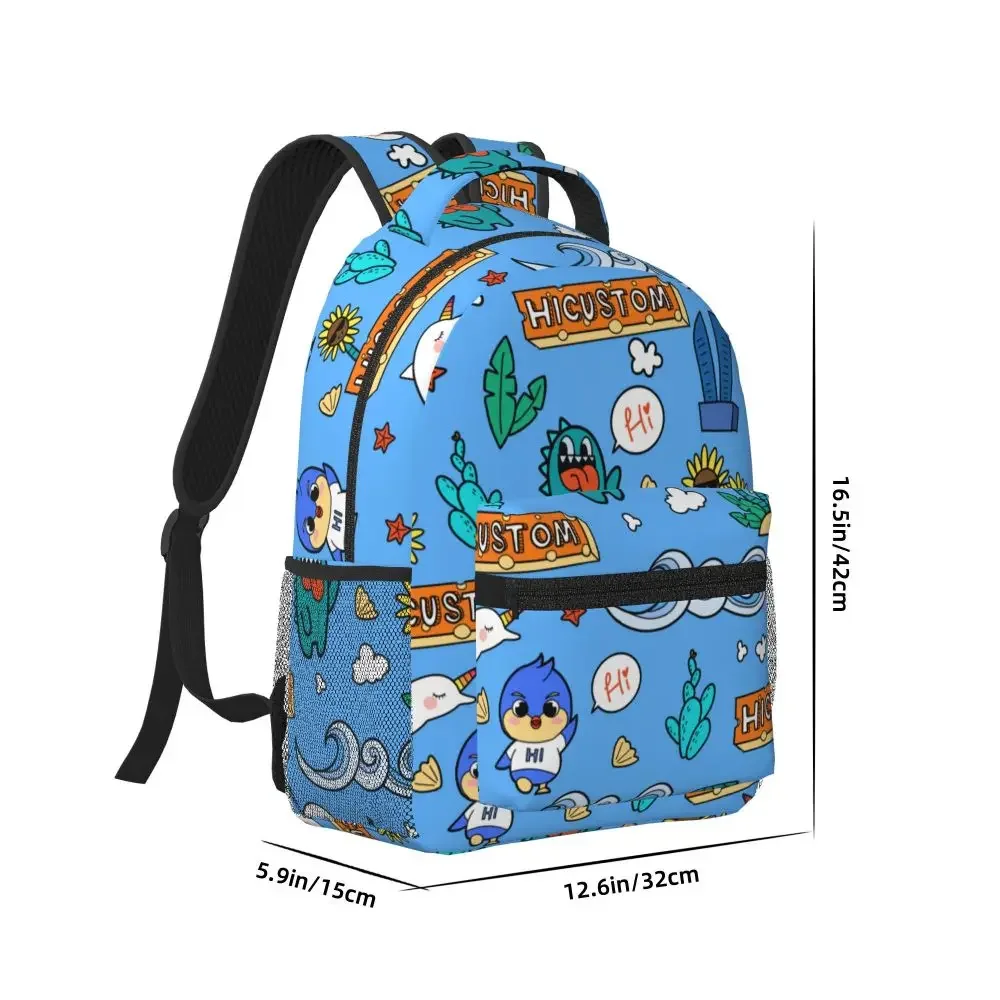 Mochila escolar personalizada, bolsa de volta às aulas à prova d'água, alça de ombro ajustável, anime de volta às aulas