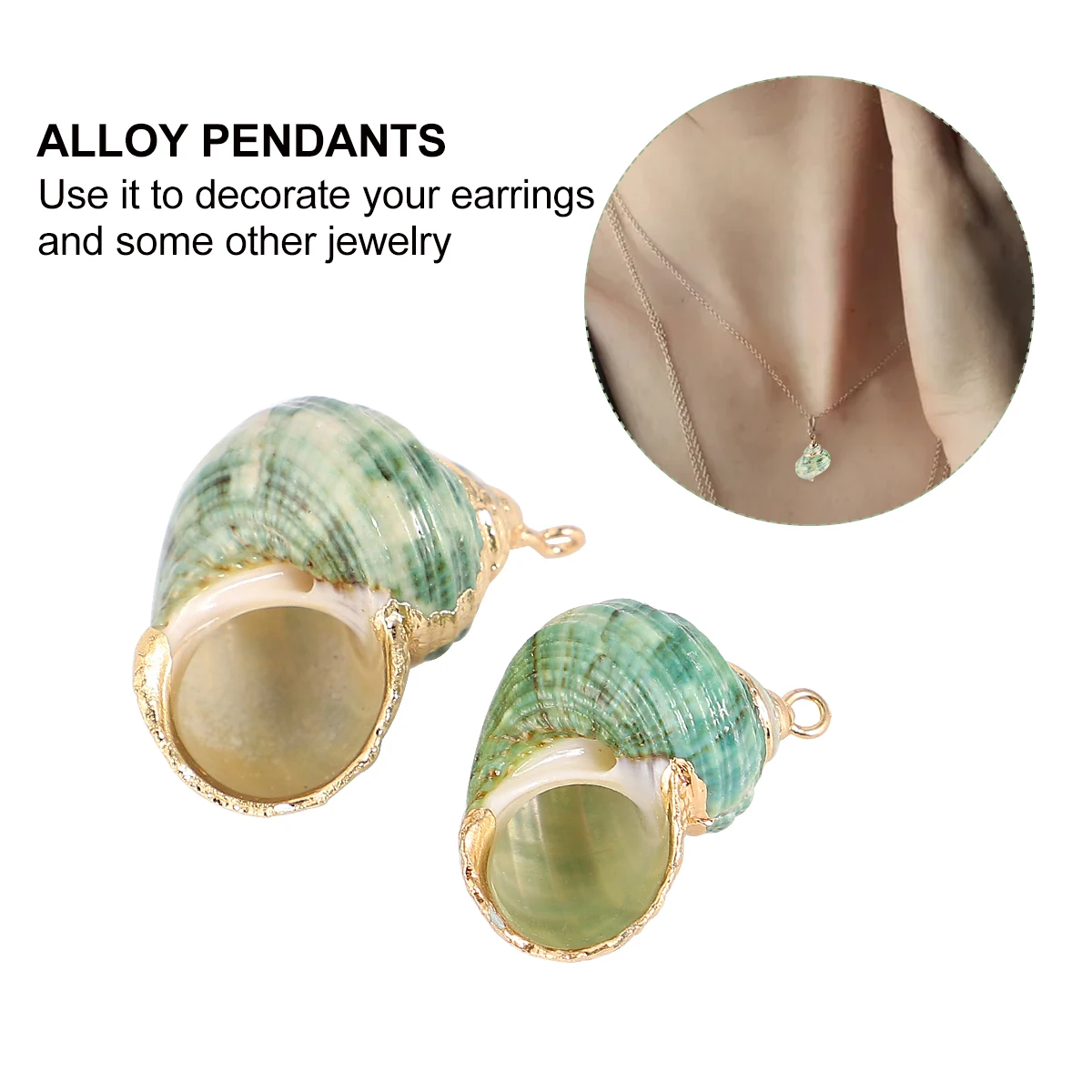 

10Pcs Seaside Atmosphere Shell Pendants Unique Eyecatching DIY Charms Jewelry Making Earrings Necklace Bracelet