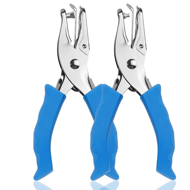 Upgraded Soft Grip Handle Hole Punch Hand Hole Puncher With Soft Grip Handle For Crafts, Scrapbooks, 6 Sheets Capacity, Tickets