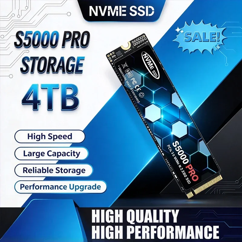 S5000 PRO M.2 SSD Hard Disk 500GB 1TB 2TB 4TB NVMe M2 SSD PCIe 3.0 Internal Solid State Drive For Laptop Desktop PC