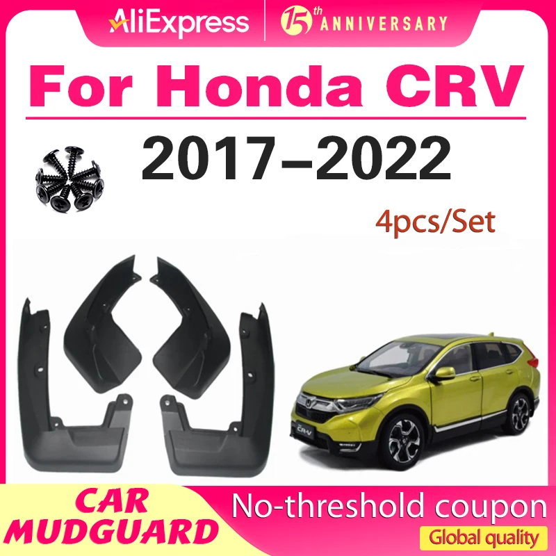 4 PCS Car Fender Mud Flaps Splash Guards Front Rear Wheel Mudguards For Honda CRV CR-V 2017 2018 2019 2020 2021 2022 Accessories