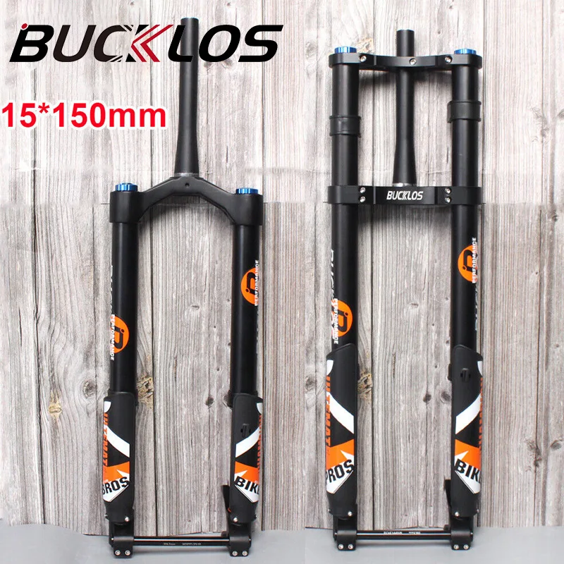 BUCKLOS E-Bike Fork 20*5.0 Air Suspension Fork 15*150mm Thru Axle Bicycle Fat Fork 140mm Travel Tire 5.0 Cycling Accessories