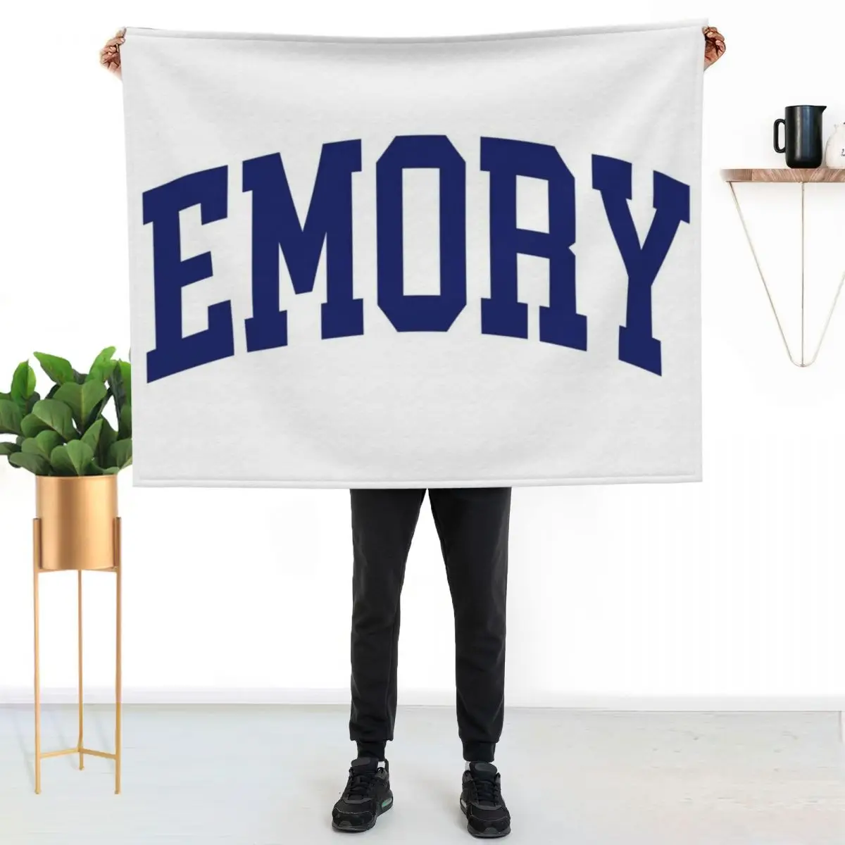 

emory - emory university college font curved Throw Blanket Air Conditioner Soft Blanket for Office Home