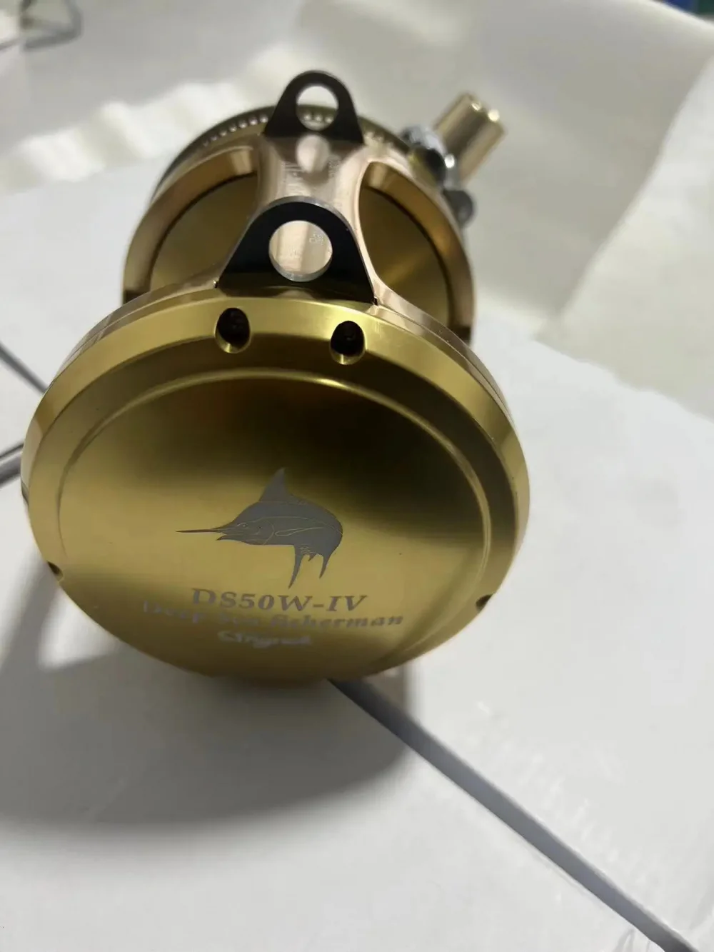 Hochleistungs-CNC-Angelrolle mit 2 Geschwindigkeiten und 130 LB maximaler Bremskraft für Salzwasser-Trolling und Jigging, ideal für Riesen-Thunfisch und Marlin, 80W 130W – Detail 8