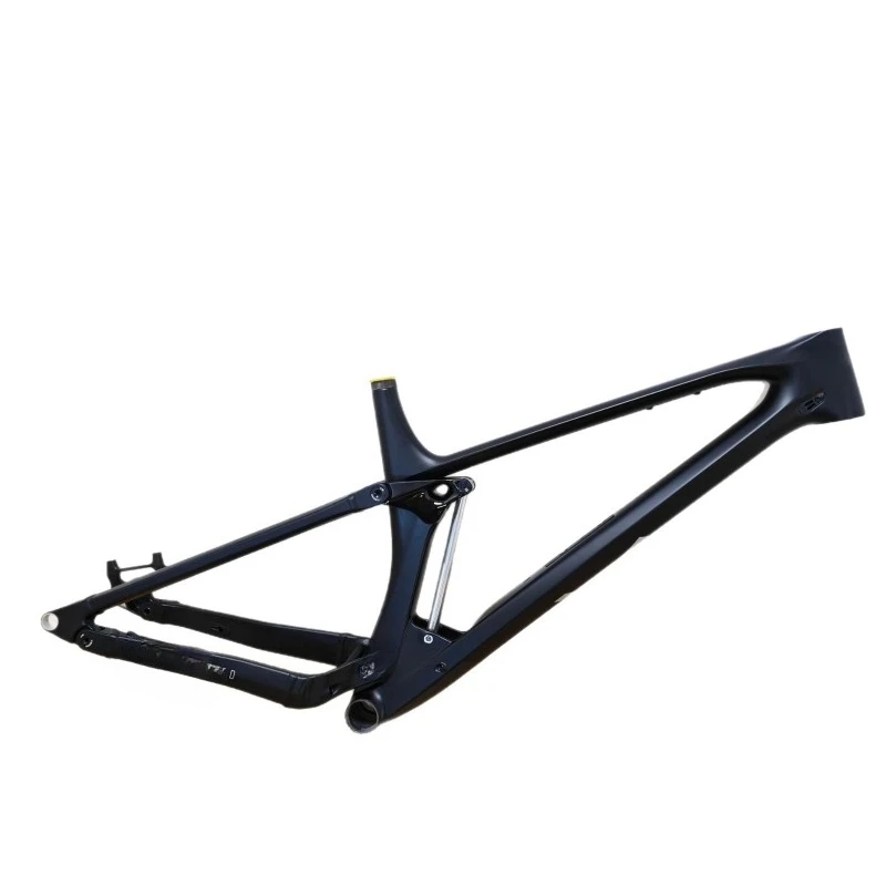 Mountain bike soft-tail frame, off-road 29-inch barrel axle front carbon fiber rear aluminum shock frame