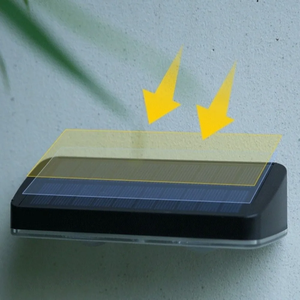 

Dimmable Panel Solar Wall Light 3 Color Changing Waterproof Solar Fence Lights Automatic Night Light Decorative Lighting