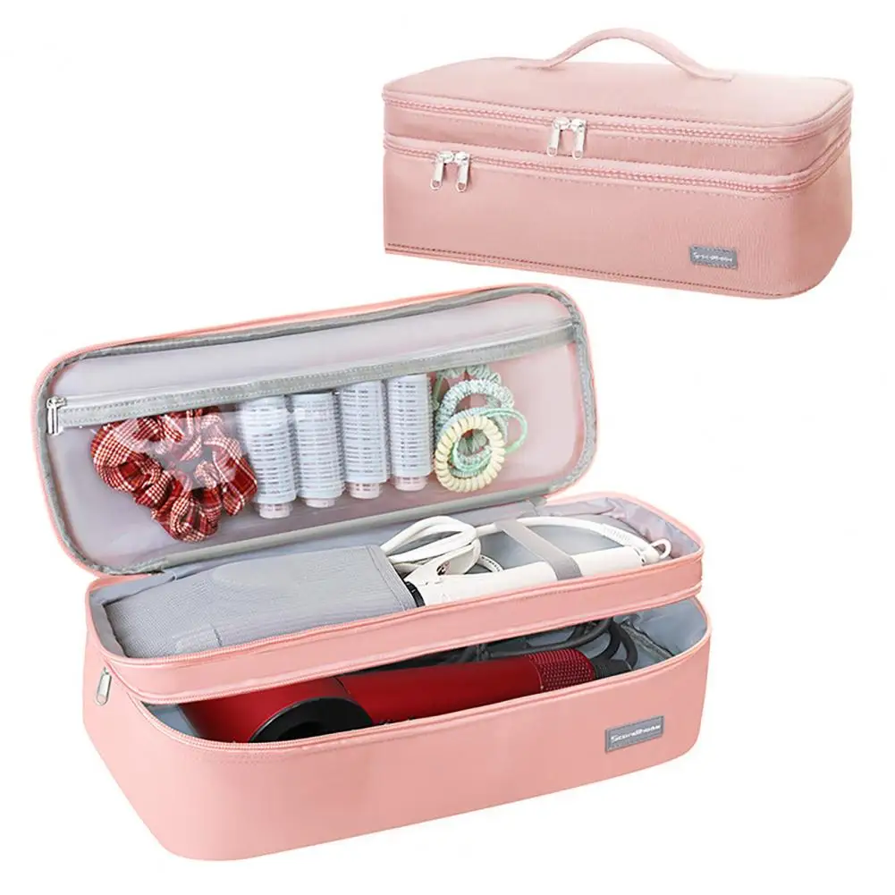 Large Hair Dryer Bag Portable Hair Dryer Bag Portable Double-layer Hair Dryer Storage Bag Spacious Organizer Case for Women's