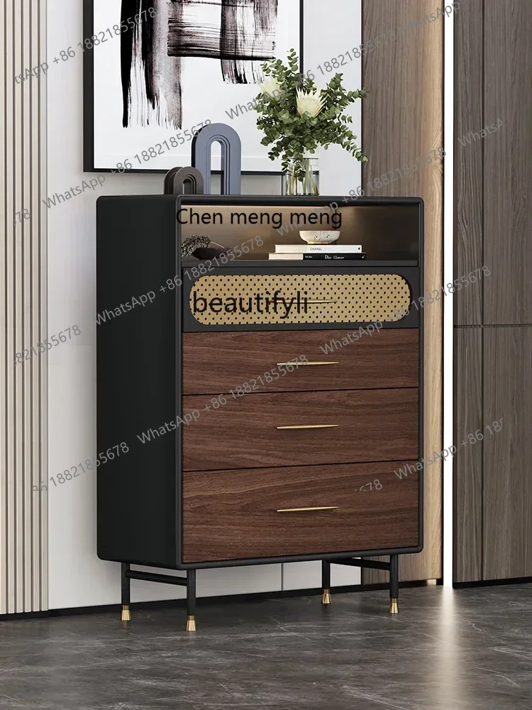 

xz1Italian Chest of Drawers Bedroom Solid Wood Chest of Drawers Living Room Drawer Storage Cabinet Sideboard Cabinet