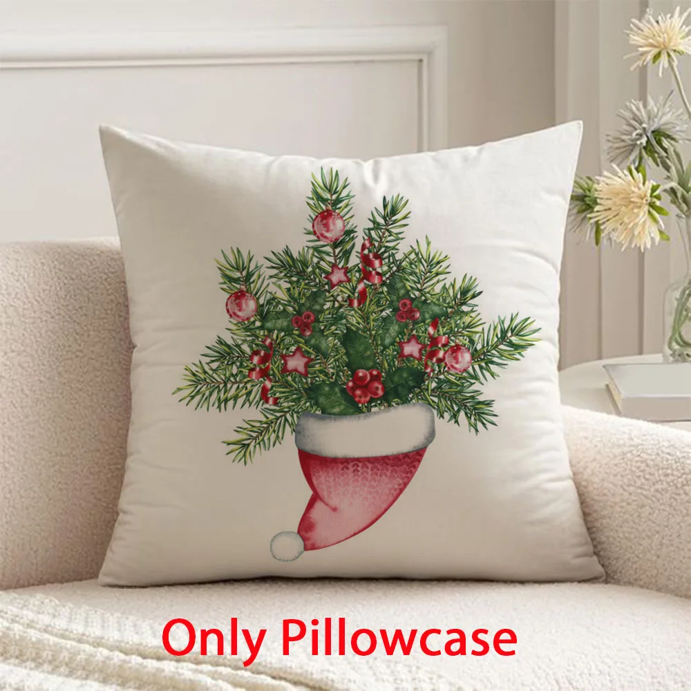 

Christmas Pillow cover winter Merry Christmas decorative 45x45 cushions cover for New Year home decor pillow case