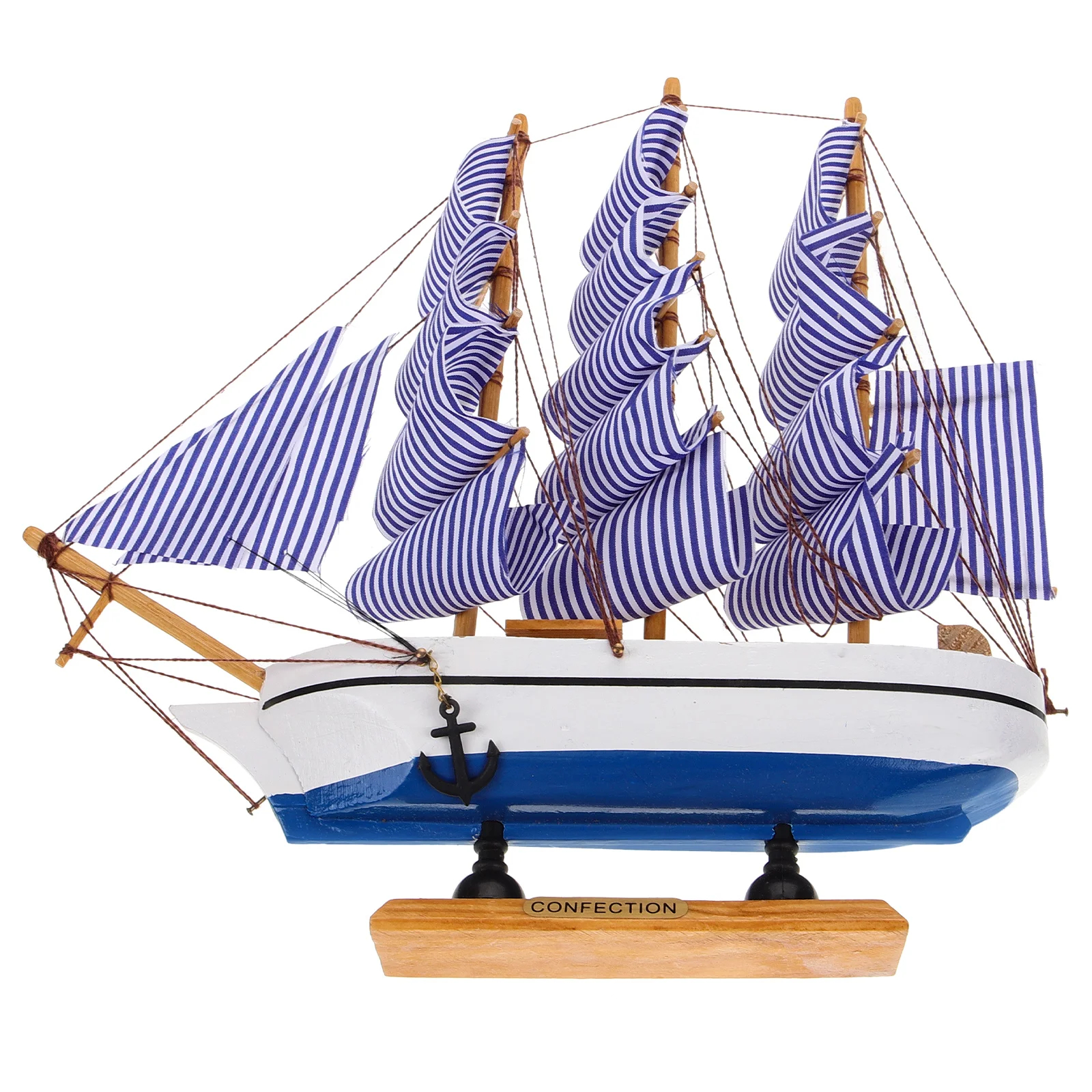 

Wooden Sailing Ship Model Mediterranean Style Nautical Decor Bathroom nament Photo Props Craft Miniature Tall Ship Home Decor