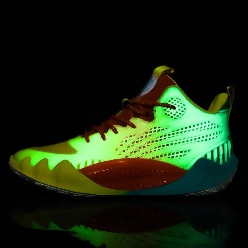 Trends Fluorescence Men's Basketball Shoes 2024 High Quality  Basket Sneakers For Women Professional Women's Sports Sneakers