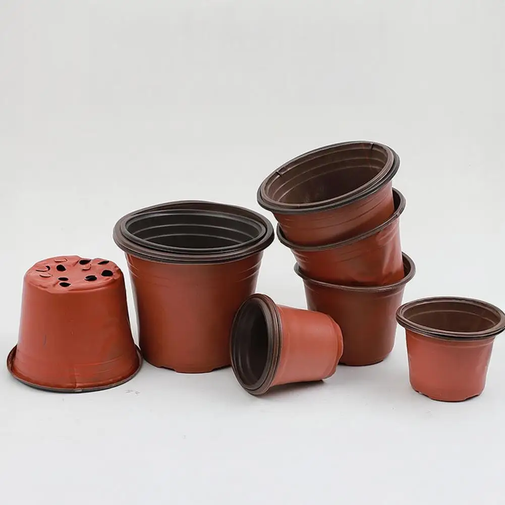 

Durable Flower Pots Non- Flower Pots Transition Pots for Seedlings with Drainage Holes Ideal Flower Pot for Plants Cuttings